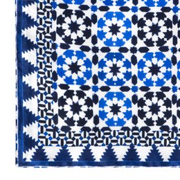 Blue Silk Square Scarf Sabika