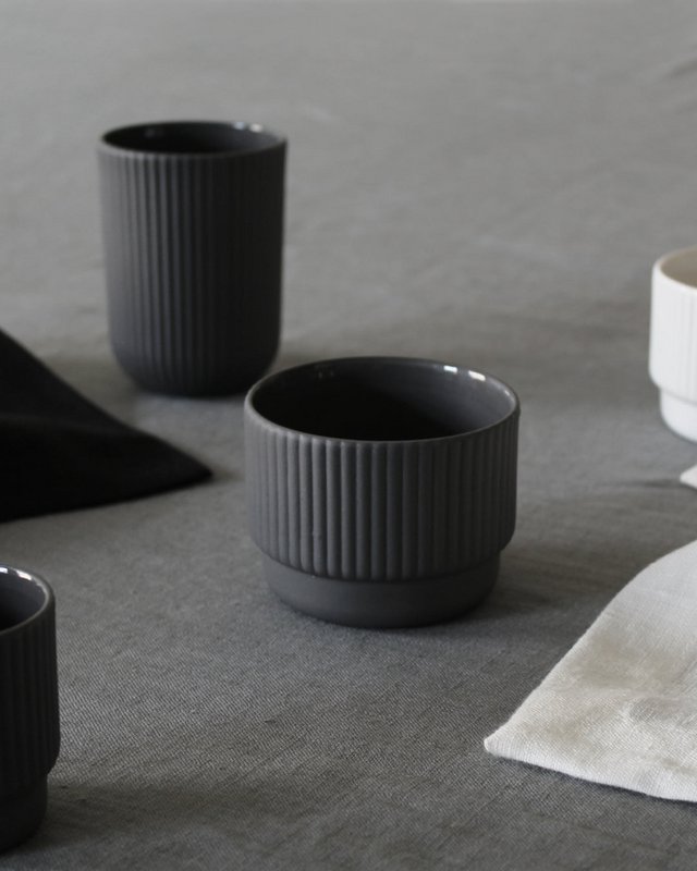 Cappuccino mug Column | dark grey