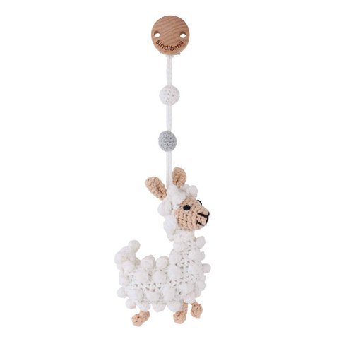 Gehaakte speelboog hanger lama LUKE (biologisch)