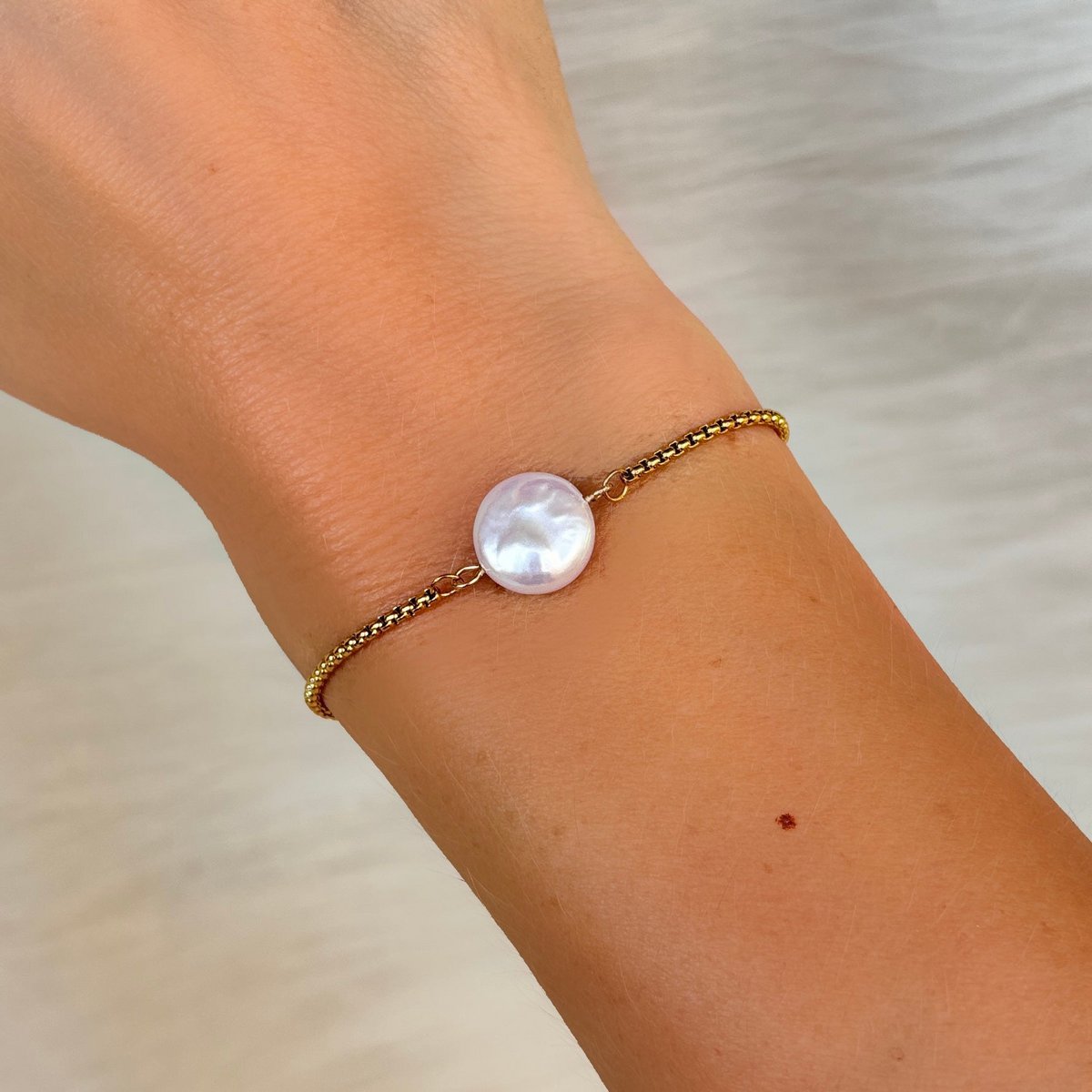 TIMELESS KESHI PEARL – Bracelet with Natural Keshi Pearl