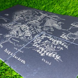 Premium Lord of the Rings Slate Coaster Set, Fantasy Geek Home Nerd Decor, Tolkien Fan Housewarming