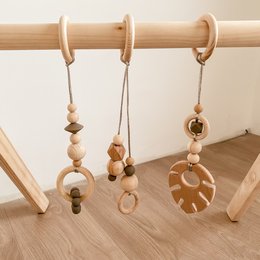 Babygym toys / Monsterra - taupe
