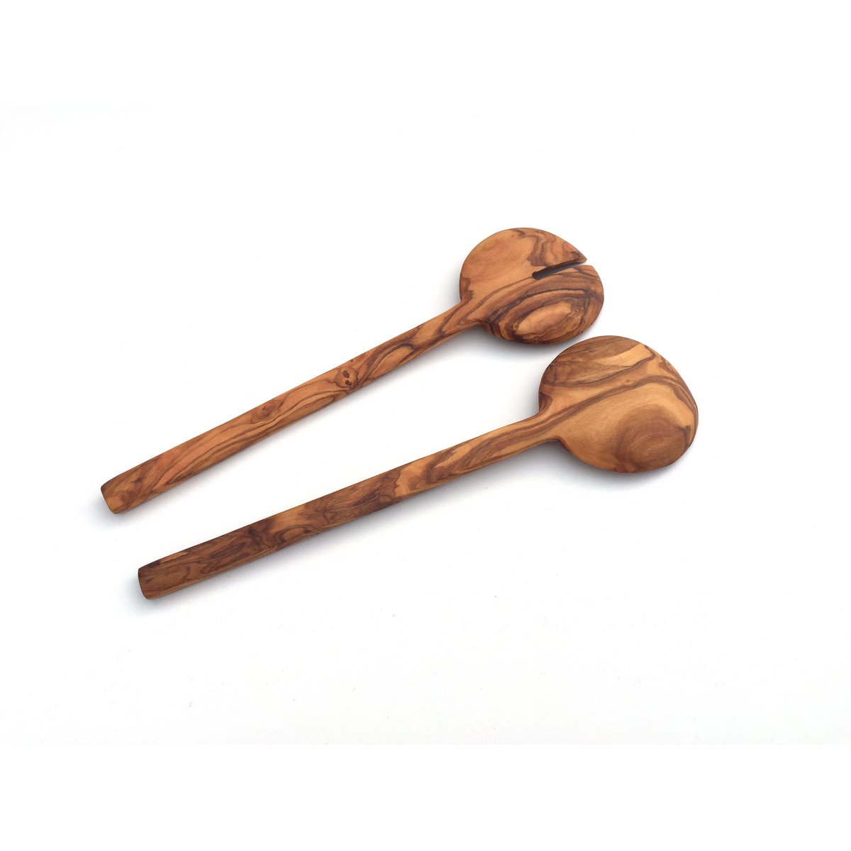 Posate per insalata in 2 pezzi Piatto e luce New York 26 cm in legno d'ulivo