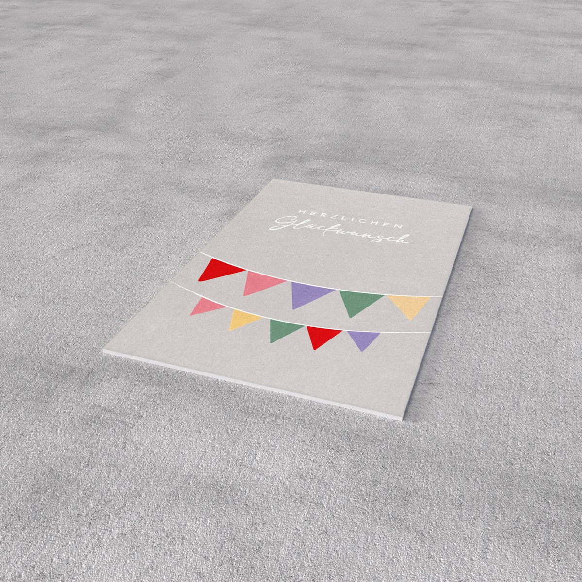 Midi card - garland congratulations - No. 139
