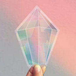 Crystal Rainbowmaker vinduesmærkat / kort - Rock Crystal