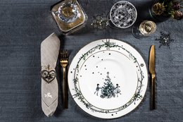 Winter Stars, Plate with Christmas Tree, 21 cm