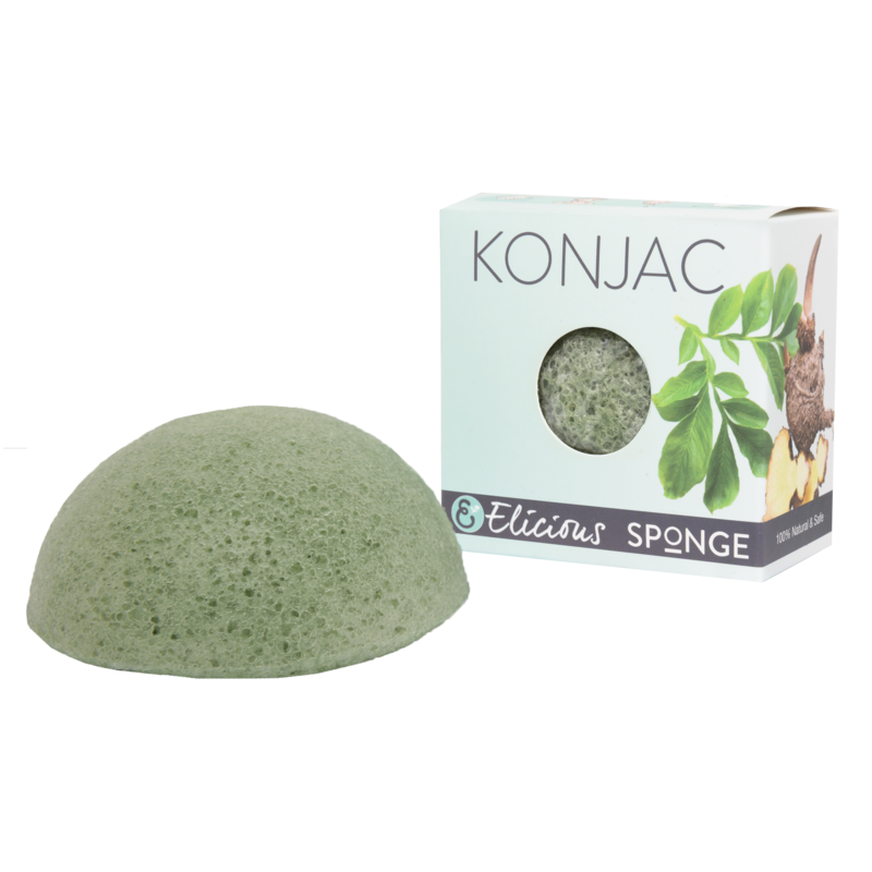 Sponge Konjac pour le visage du thé vert - anti-bactéries