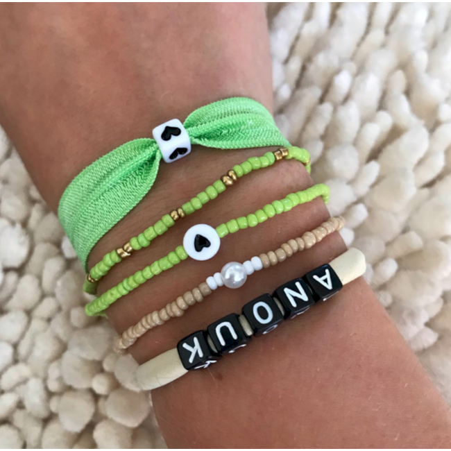 Set of green bracelets