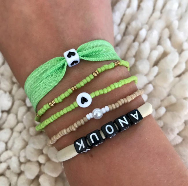 Set of green bracelets