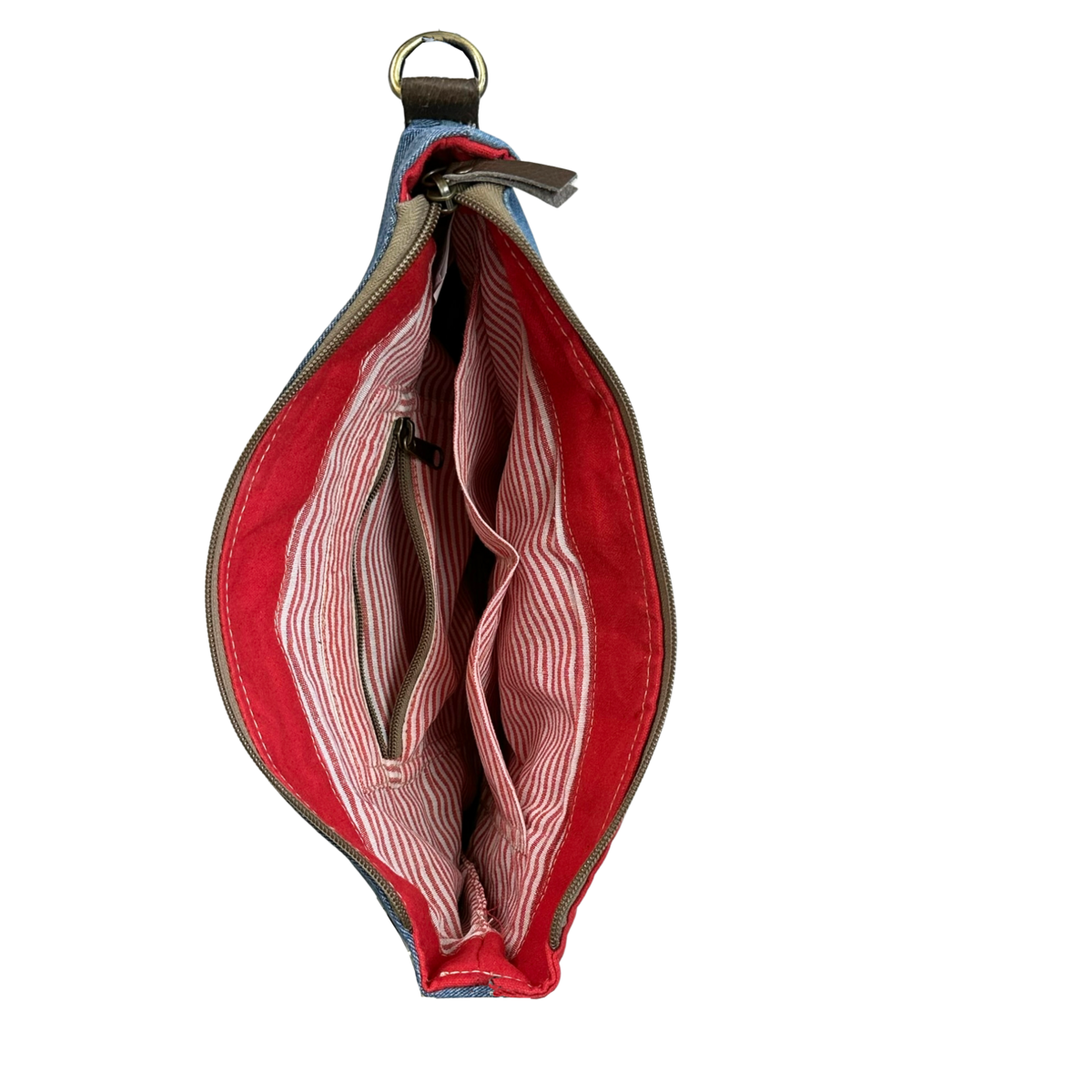 Sac bandoulière femme Sunsa. Sac bandoulière en jean et toile upcyclés. Sac à main style rétro vintage. Sac bandoulière pour femme.