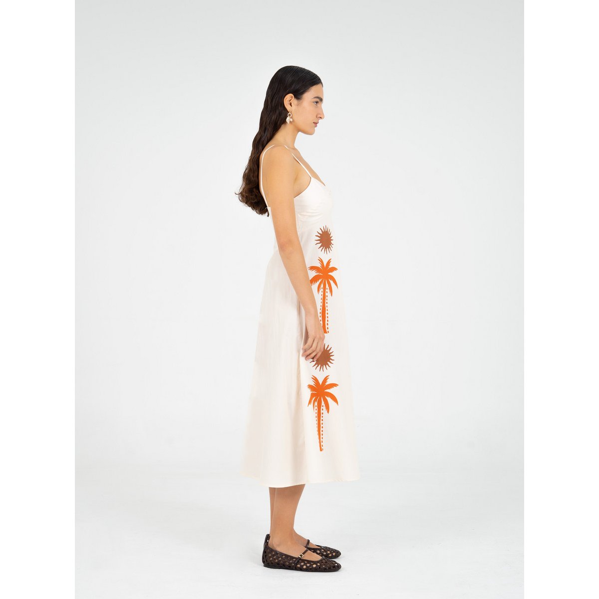 Lux-Kleid mit Palmen-Print