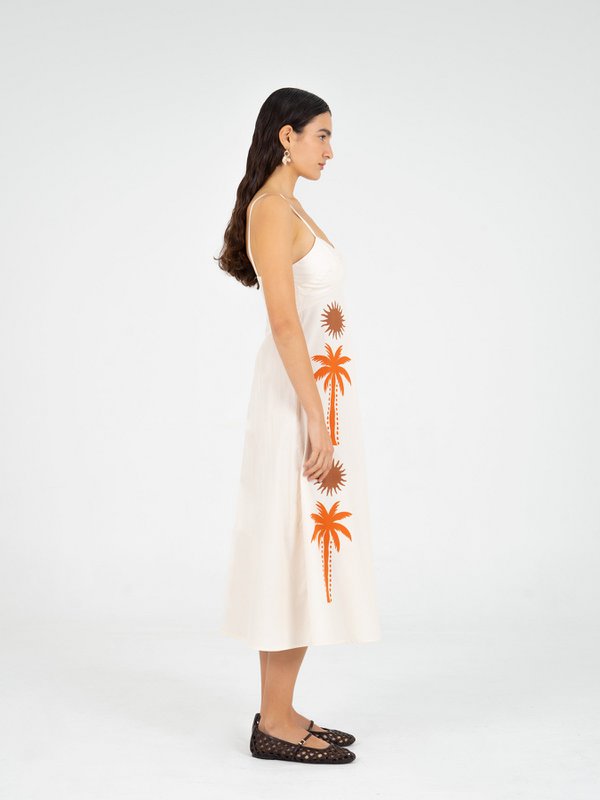 Lux-Kleid mit Palmen-Print