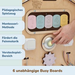 Set - BusyBoard cottage natura/pastel and creative cube