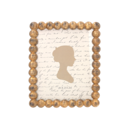 Decorative photo frame in gold resin spheres 24x19 cm