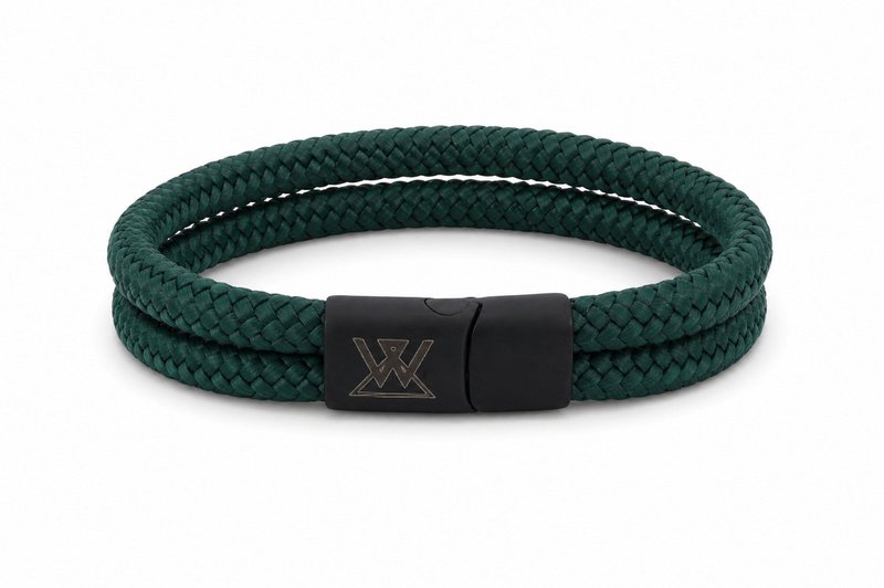 Touw armband 12mm - Caesar collectie | Editie zwart