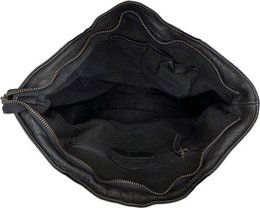 Arrigo Ladies Shopper - sort flettet læder med lynlås