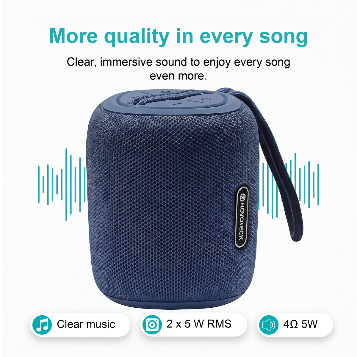 Altavoz Bluetooth portátil XB-009: negro, libertad inalámbrica y diseño práctico para el día a día