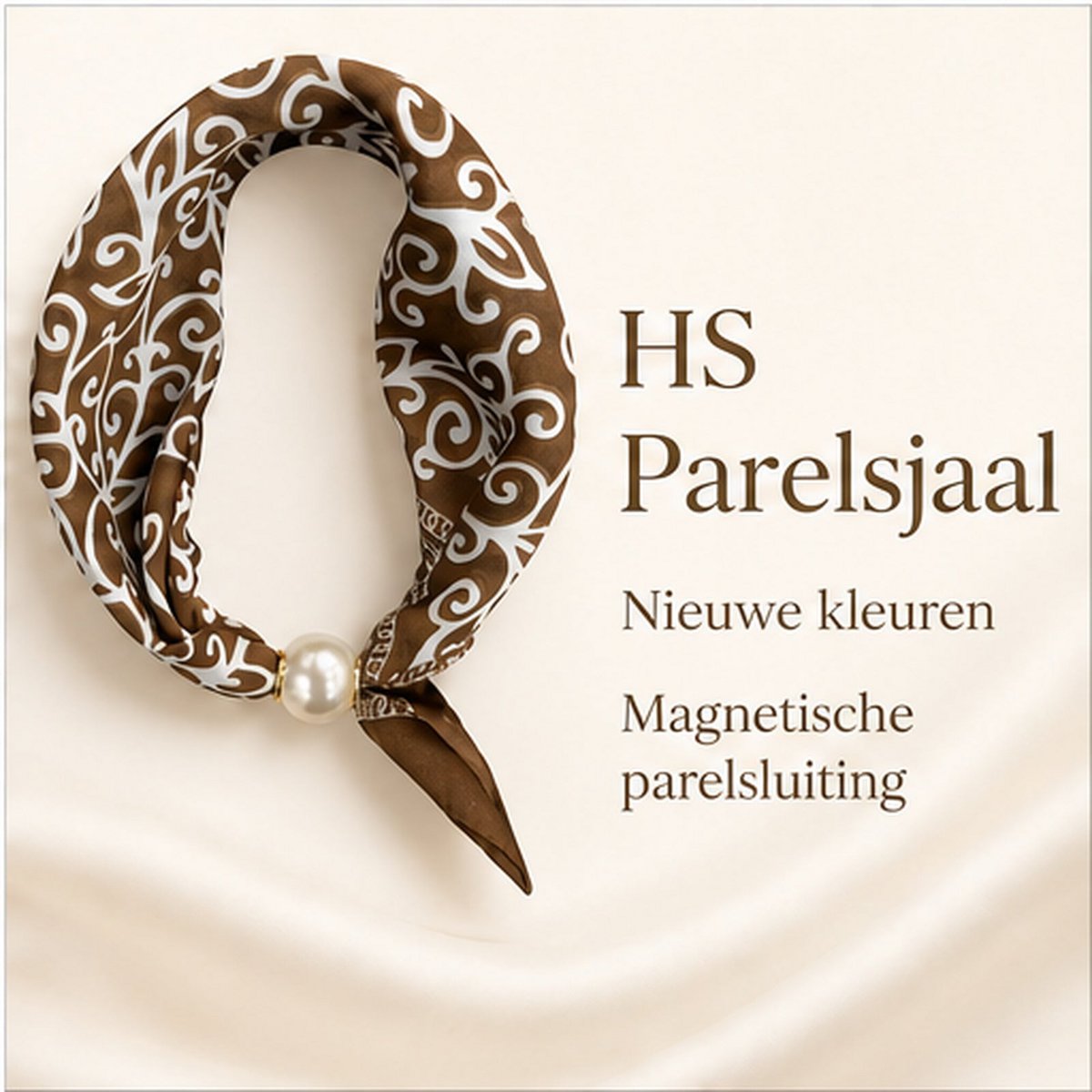 HS Pearl Scarf New Colors - Magnetic Pearl Closure