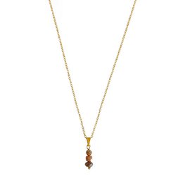 Collana con rodocrosite e labradorite - Oro