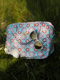 Kosmetiktasche „Rote Blumen“ Große Größe