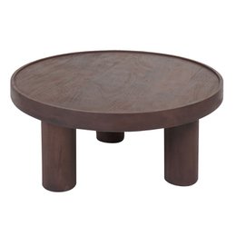 Sofabord Tias Ø70 cm - Espresso Mangohout