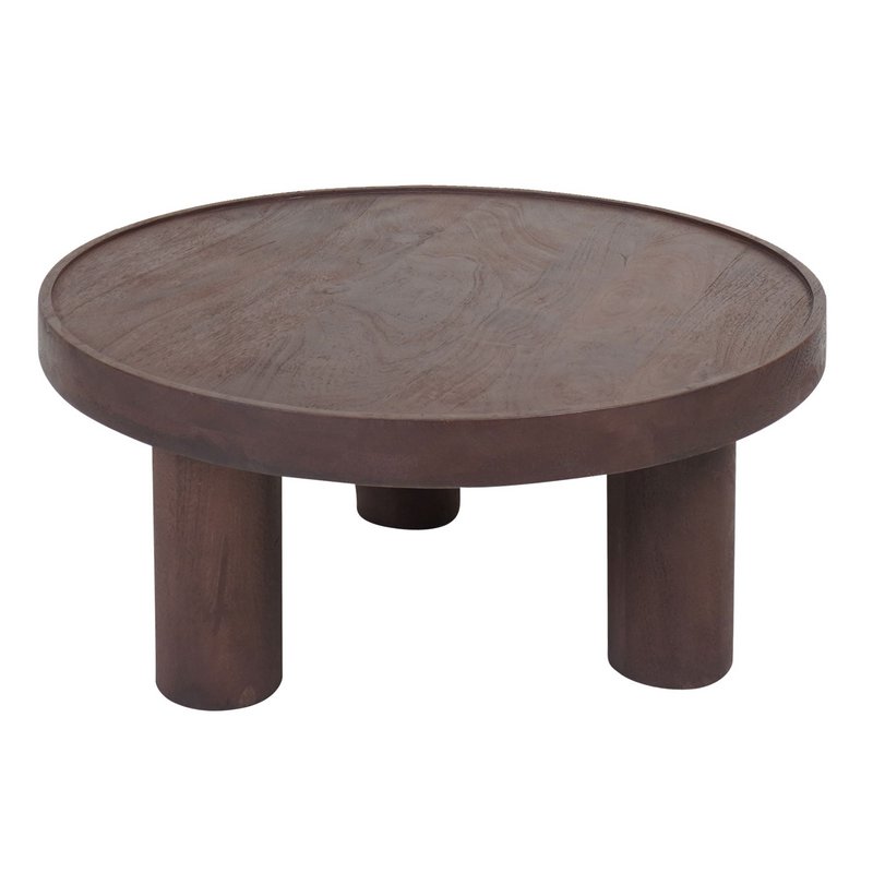 Stolik kawowy tias Ø70 cm - espresso mangohout
