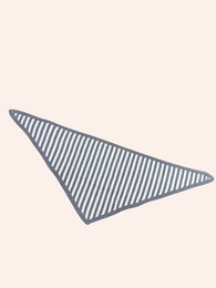 Foulard triangle rayé 100% laine mérinos