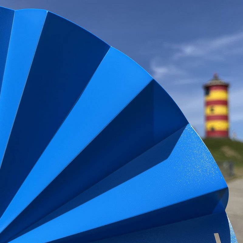 Éventail à main, éventail, éventail, bleu clair opaque