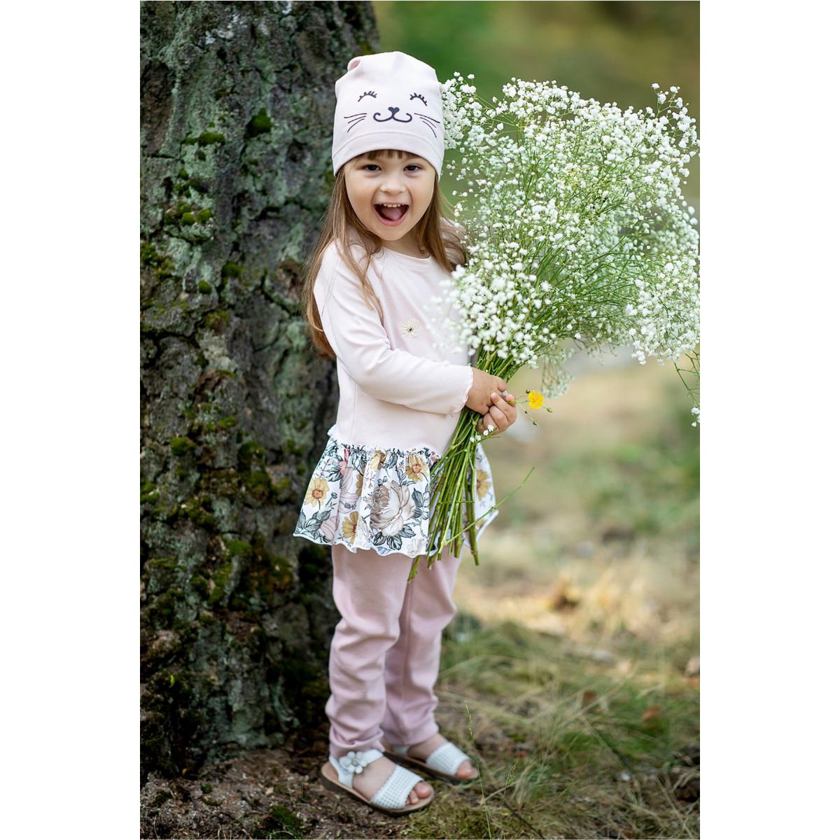 Bonnet fille KITTY POWDER PINK