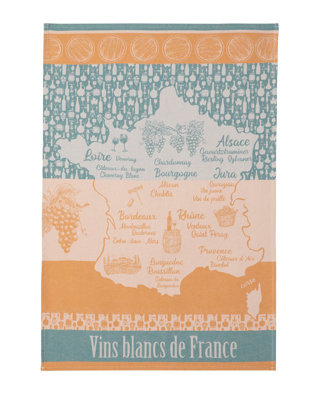 Tea Towel Vins Blanc de France