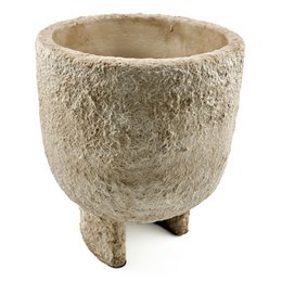 Earthenware flower pot beige