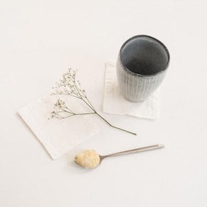 Off-White Linen Coasters Set of 4