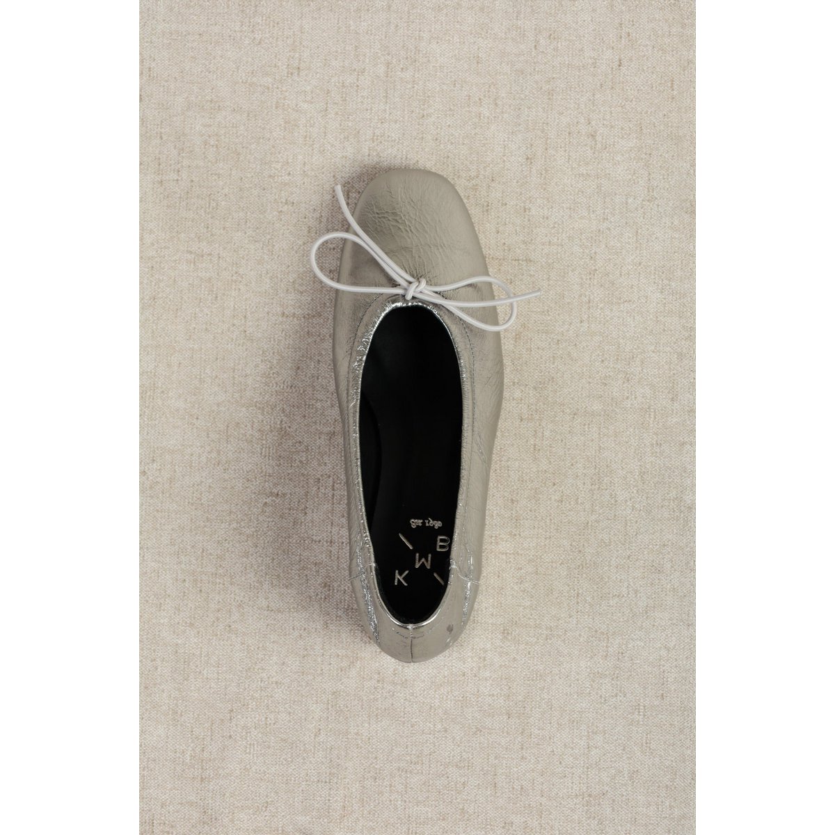 MOREN METAL STEEL – Soft Metallic Leather Unstructured Low-Heel Pumps