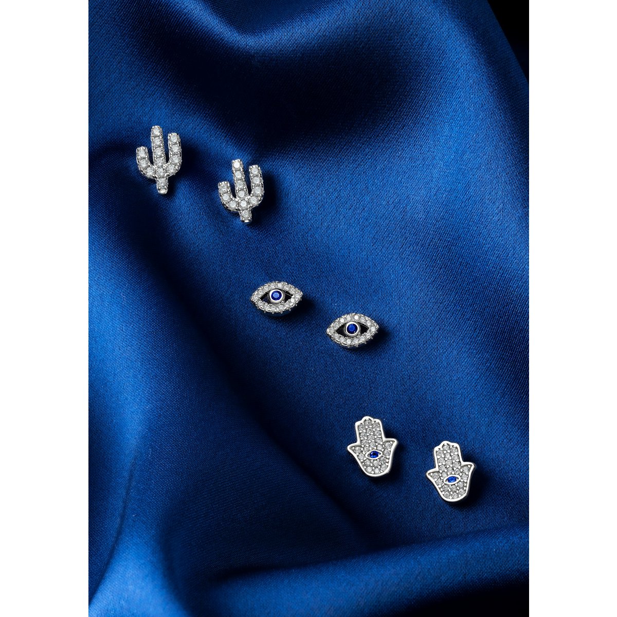 CACTUS EARRINGS IN SILVER