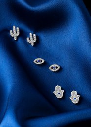 CACTUS EARRINGS IN SILVER