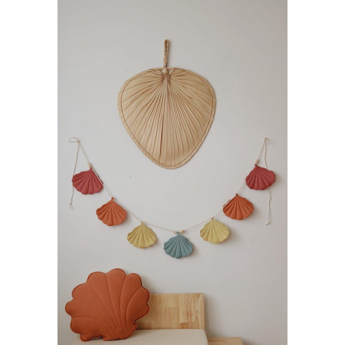 Guirlande en lin "Sunset" avec coquillages