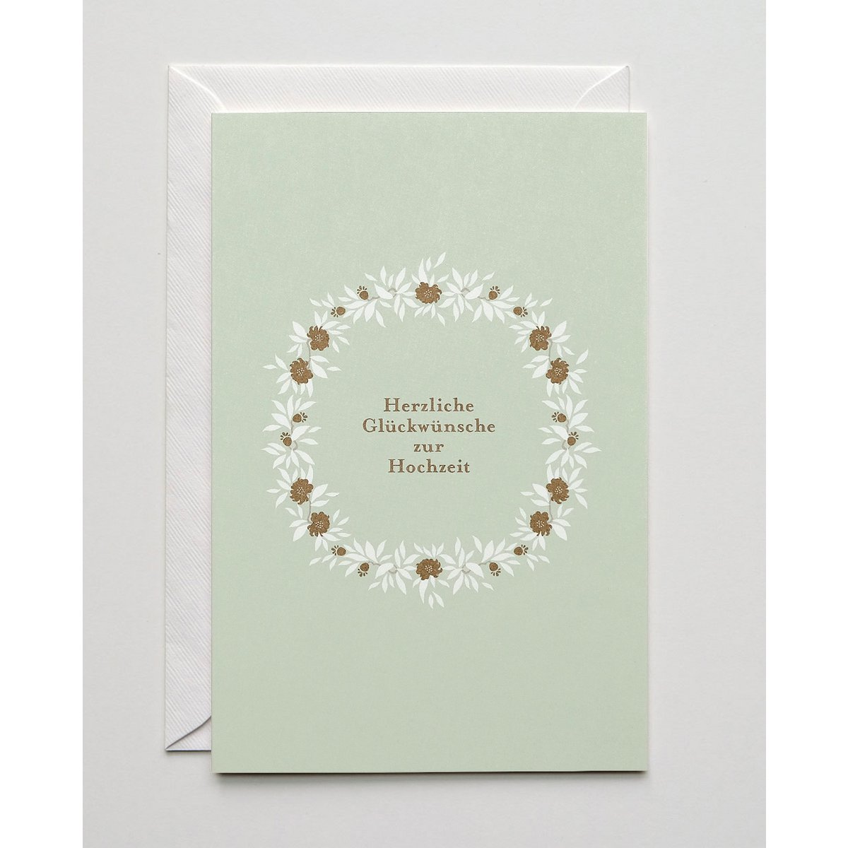 Hochzeitskarte Goldene Blüten