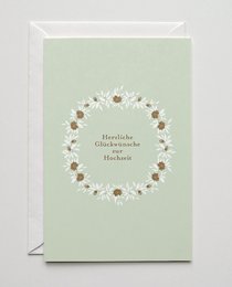 Hochzeitskarte Goldene Blüten