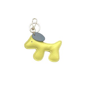 Bicolor genuine leather key chain, Cute Puppy Design, art. PO03NEW