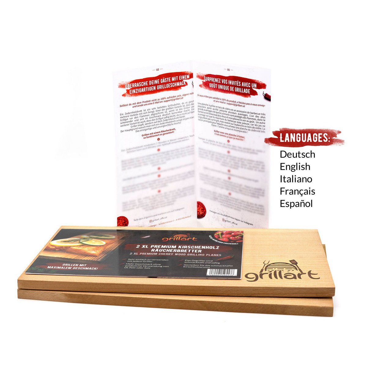 grillart® Premium Räucherbretter hergestellt aus 100% natürlichem Holz für einen besonderen Grillgeschmack