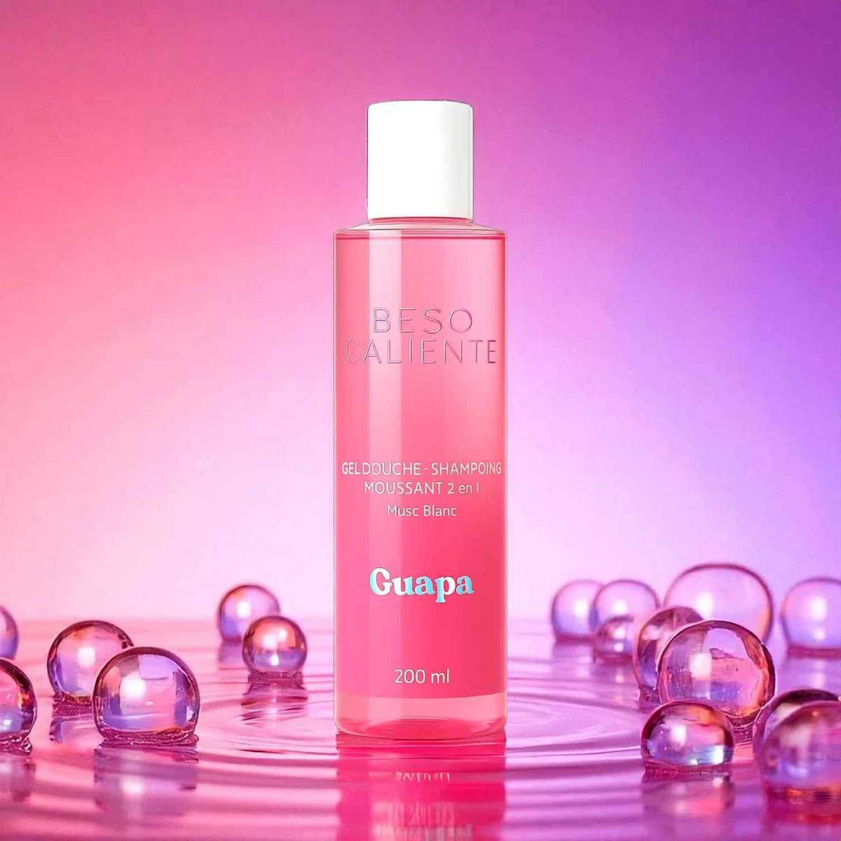 Shower gel - 2 in 1 foaming shampoo - GUAPA - White musk