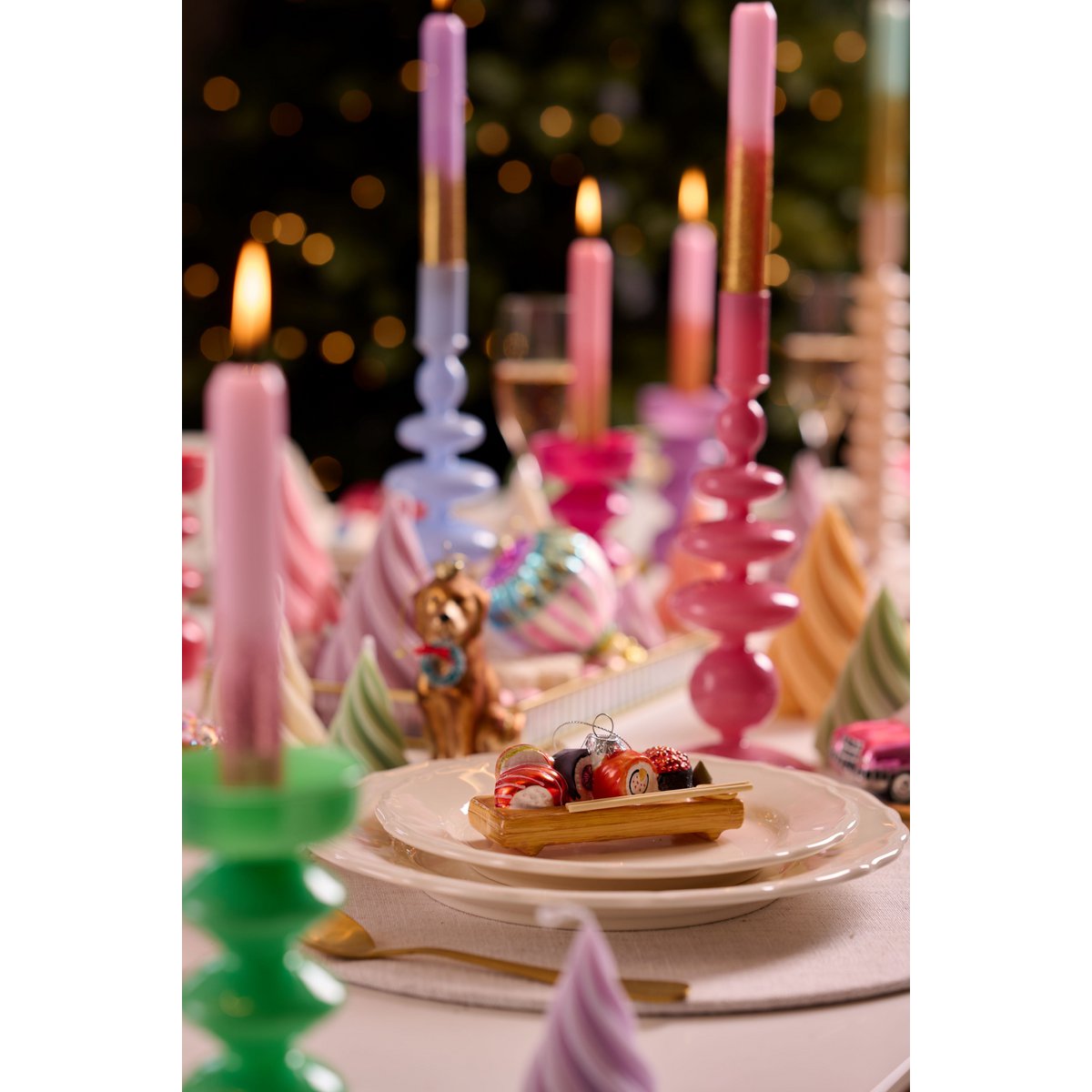 Dip Dye Candles in Set: Glitter Halloween Edition