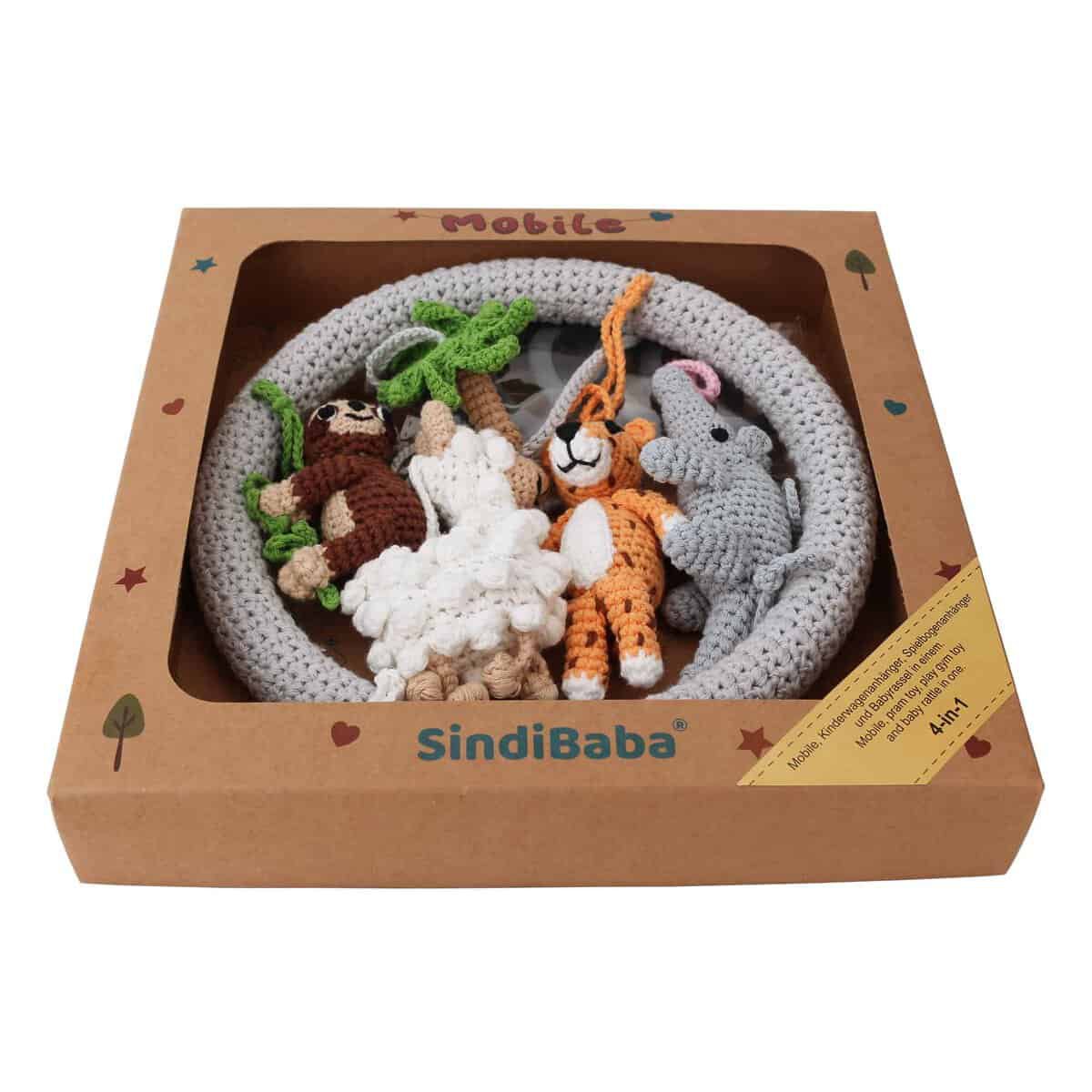 Crocheted baby mobile SOUTH AMERICA (4-in-1)