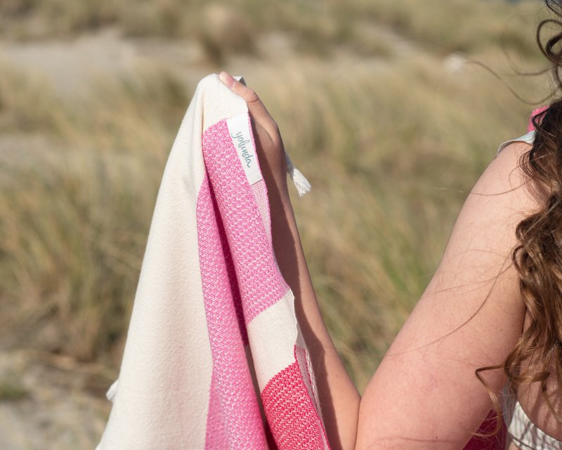 Hamamtuch Bio-Baumwolle Dalya Flamingo