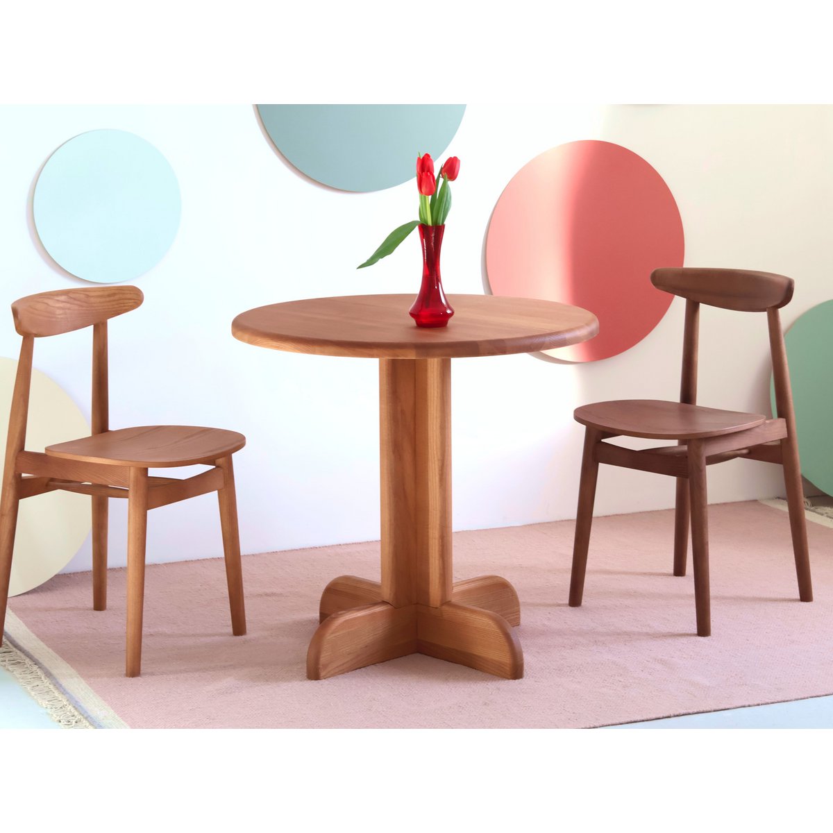 Tavolo da pranzo rotondo in legno Dega