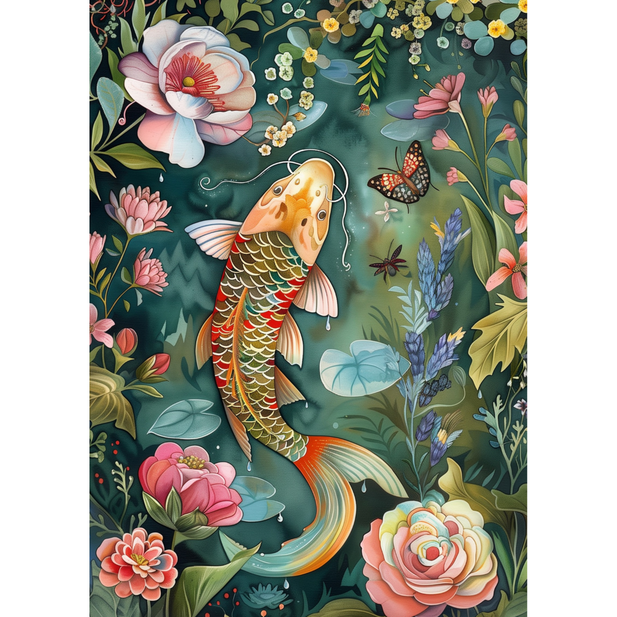 The Chinese Garden: Fish | Map Fripperies