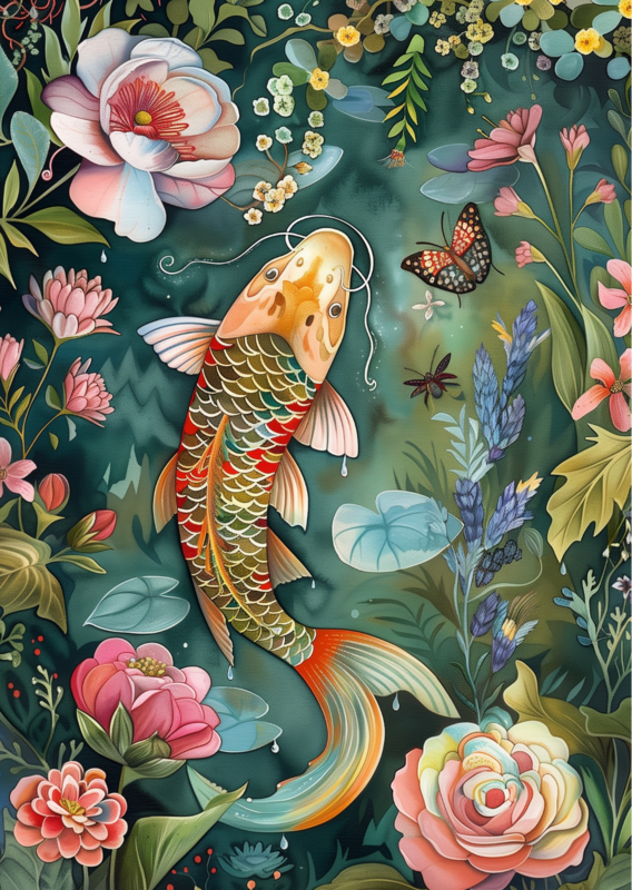 The Chinese Garden: Fish | Map Fripperies