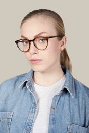 Blue light blocking glasses, Cat model, acetate frame, Shoko color
