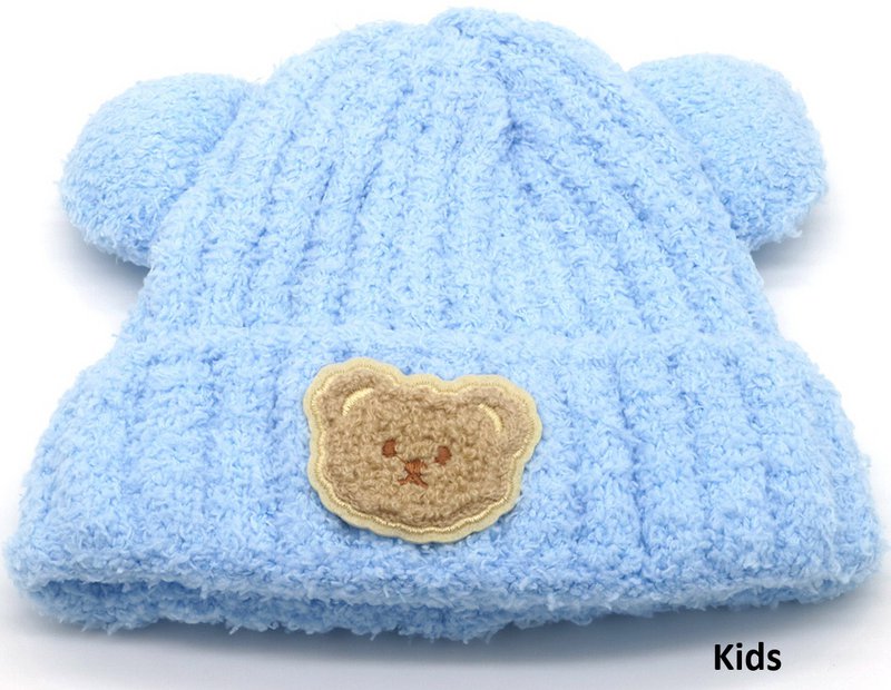 T-A4.1 HAT1001-003-1 Gorro con Oso para Niño Azul