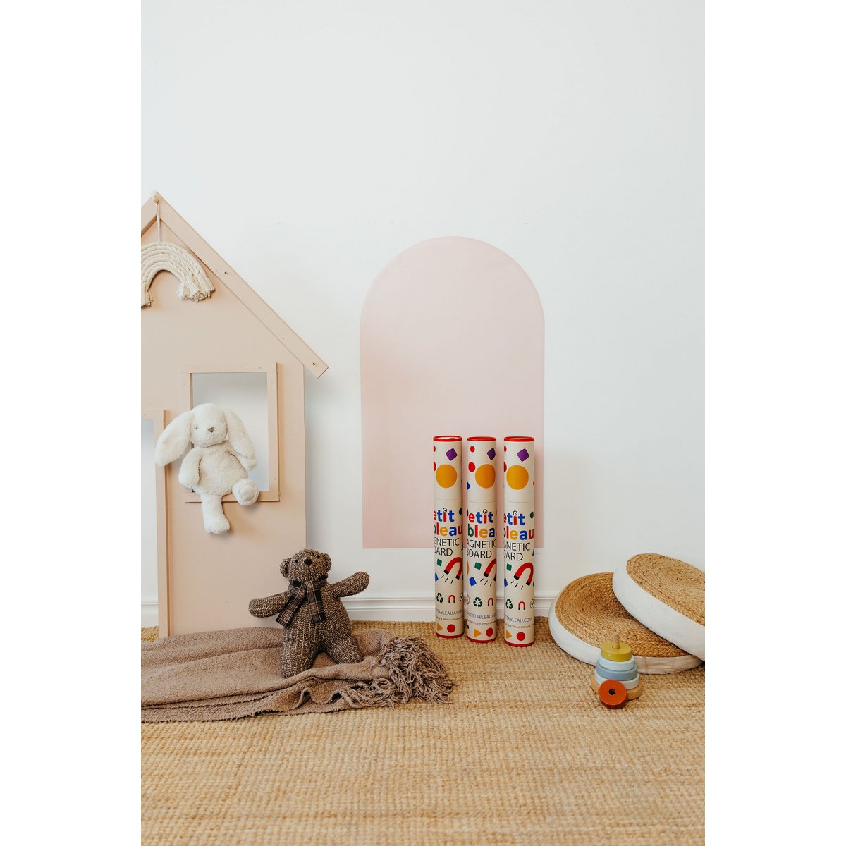 Tableau magnétique pour enfants - Arche - Rose clair